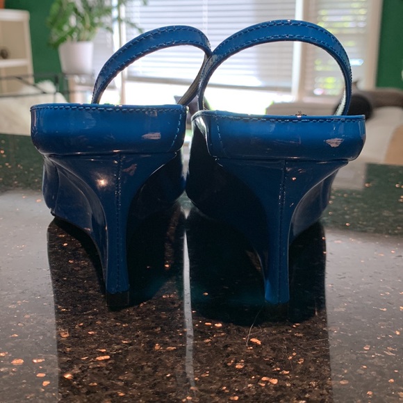 ZARA electric blue wedge slides. Size 38 From Fall 2022. Sold out! Worn 2x. - Picture 3 of 5